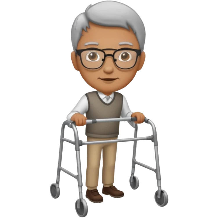Man with walking frame emoji