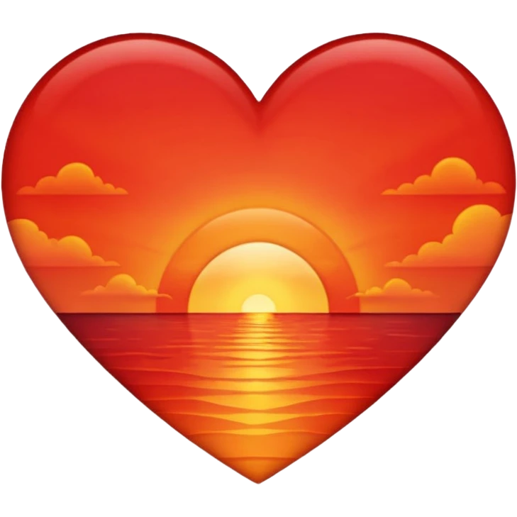 Sunset heart emoji