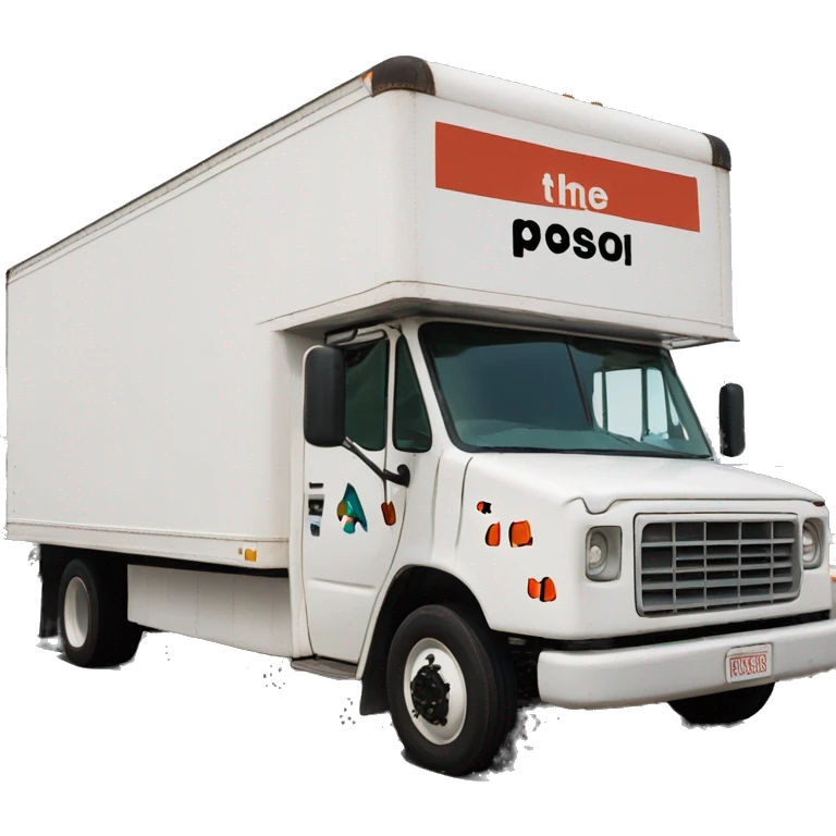Boxtruck with letters "PGS” on the side emoji