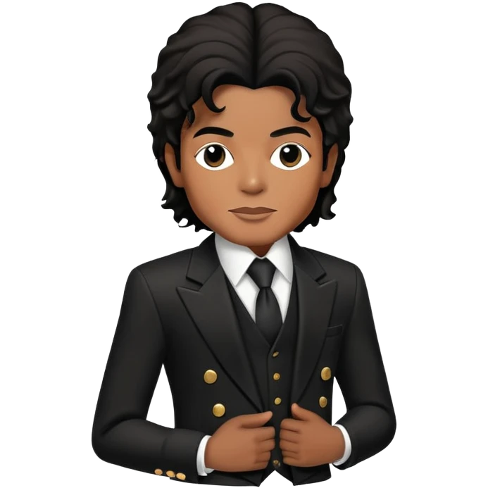 Michael Jackson wearing black suit from waist up emoji