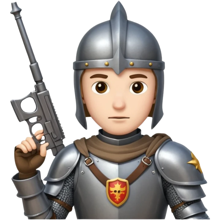 A knight with a gun emoji