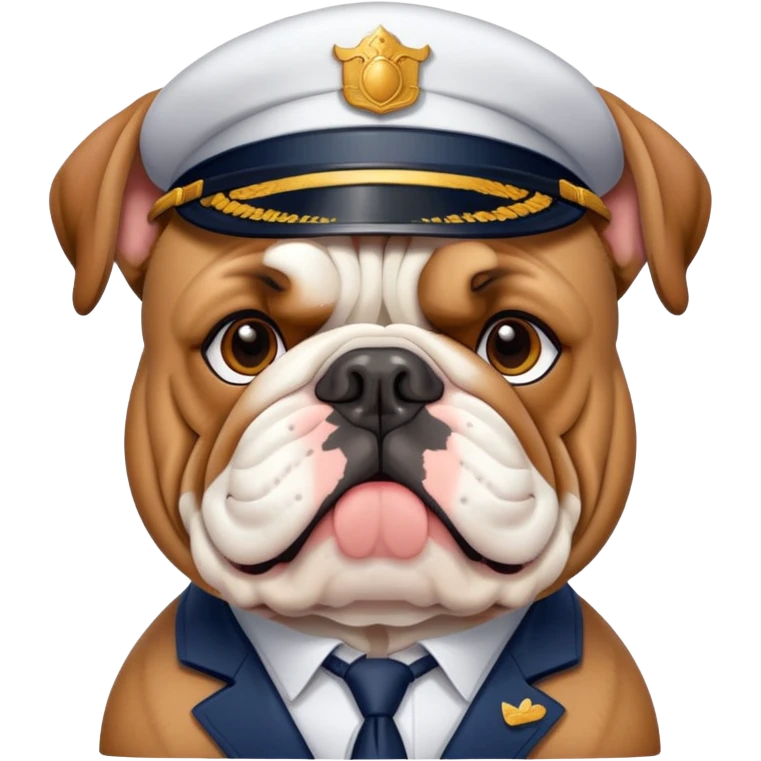 english bulldog with a postman emoji