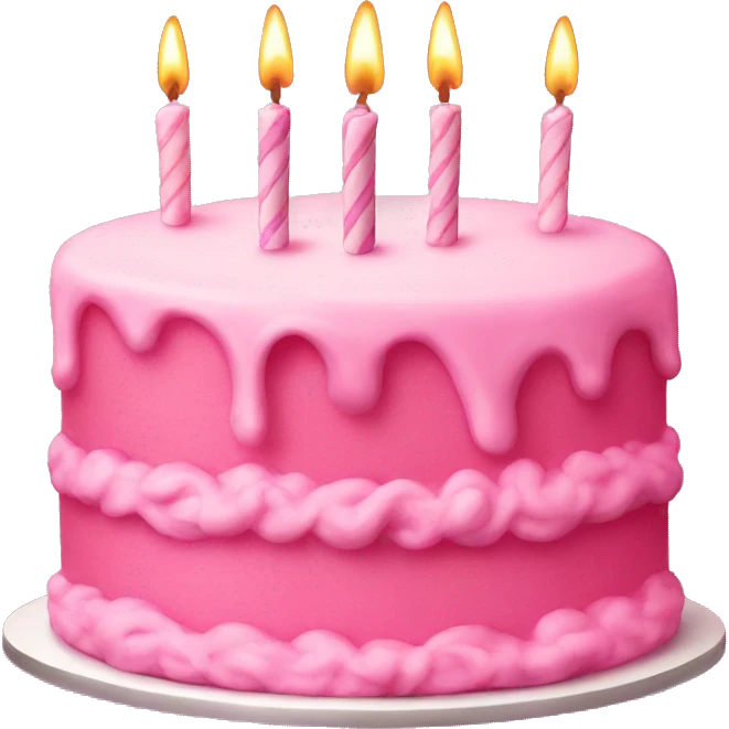 pink birthday cake emoji