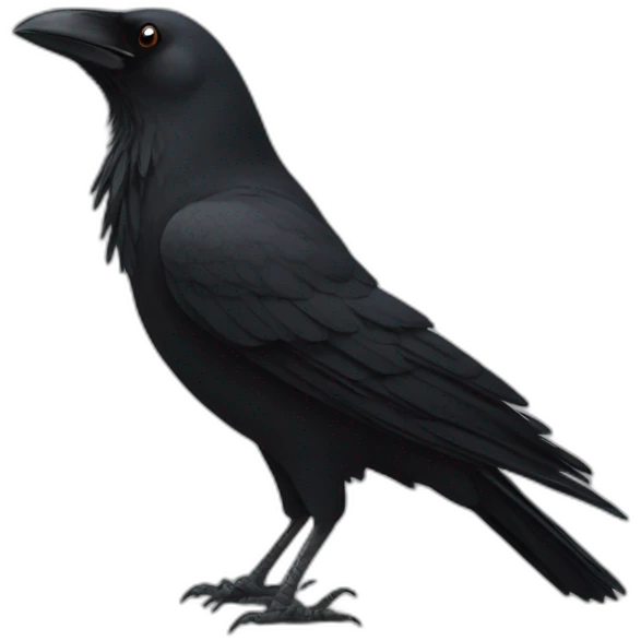 Crow is editing video emoji