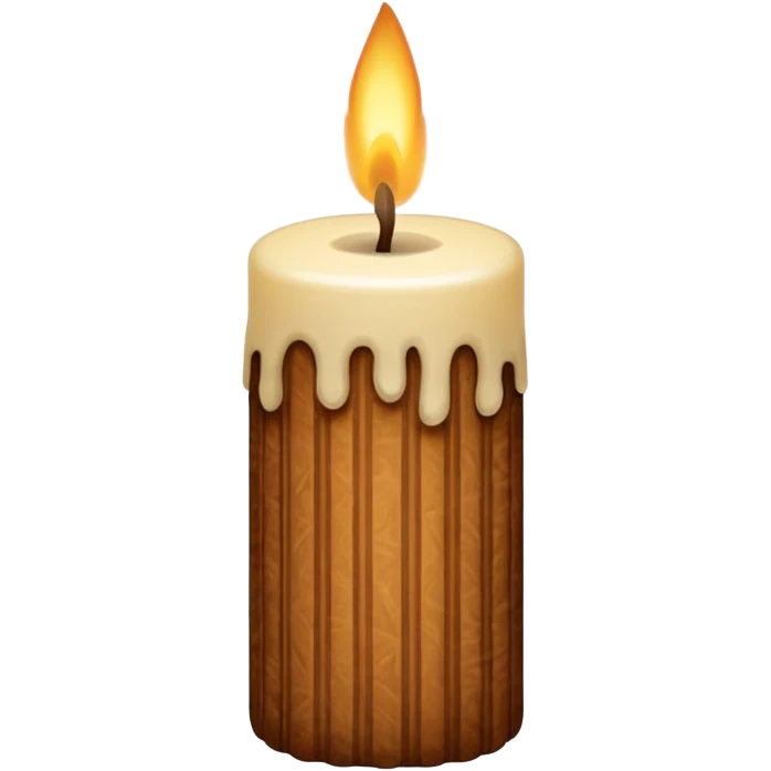 Patterned Corduroy texture ridges candle emoji