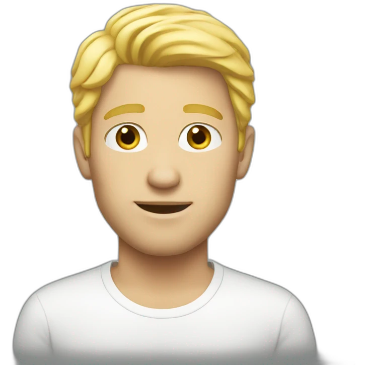 a blonde white man emoji