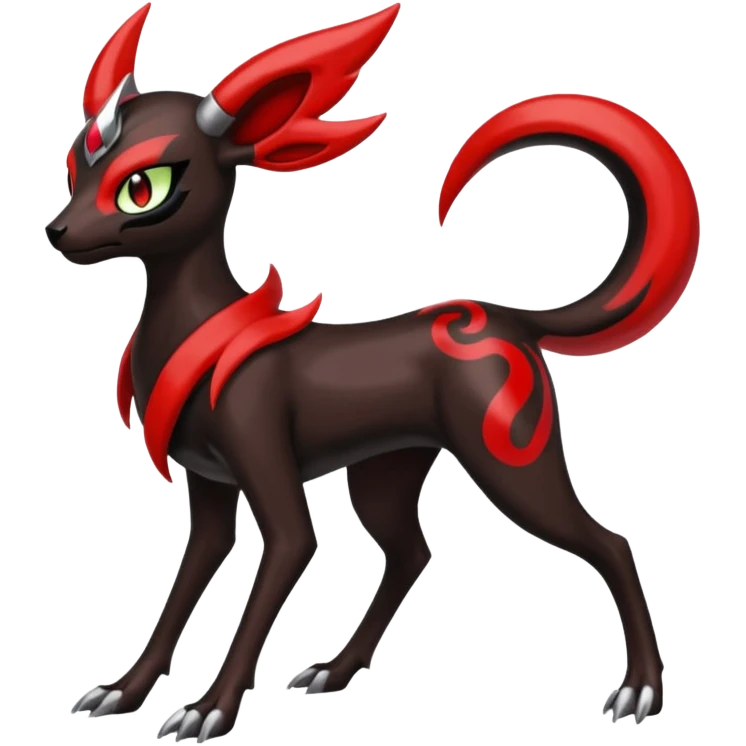 Darkrai-Houndoom-Meloetta-Fakémon-creature-hybrid-fusion, full body emoji