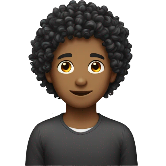 a curly hair boy emoji