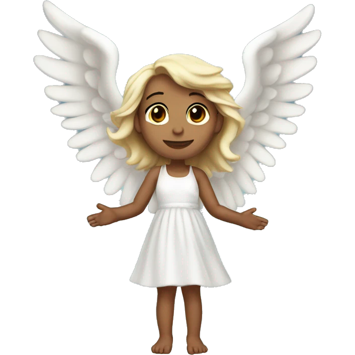 angel buen con musica y alas  emoji