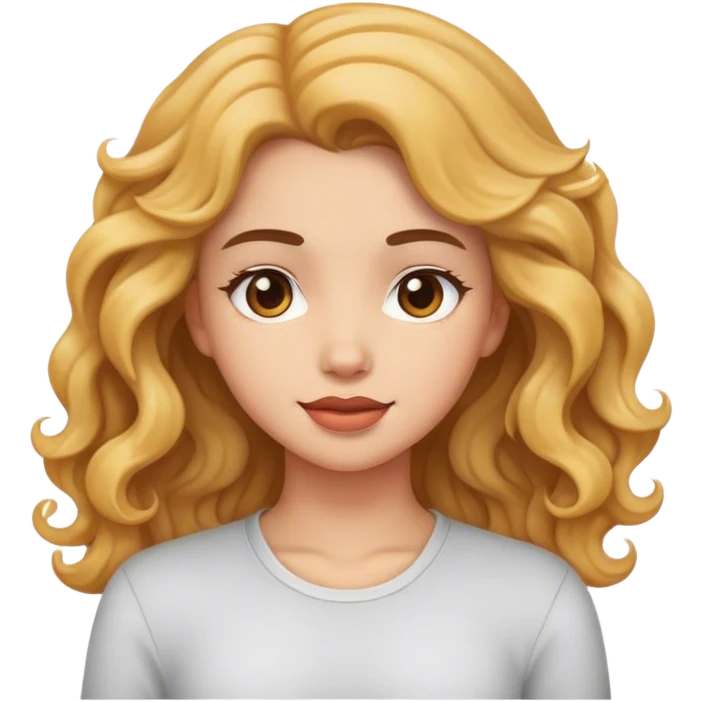 A wavy hair girl  emoji