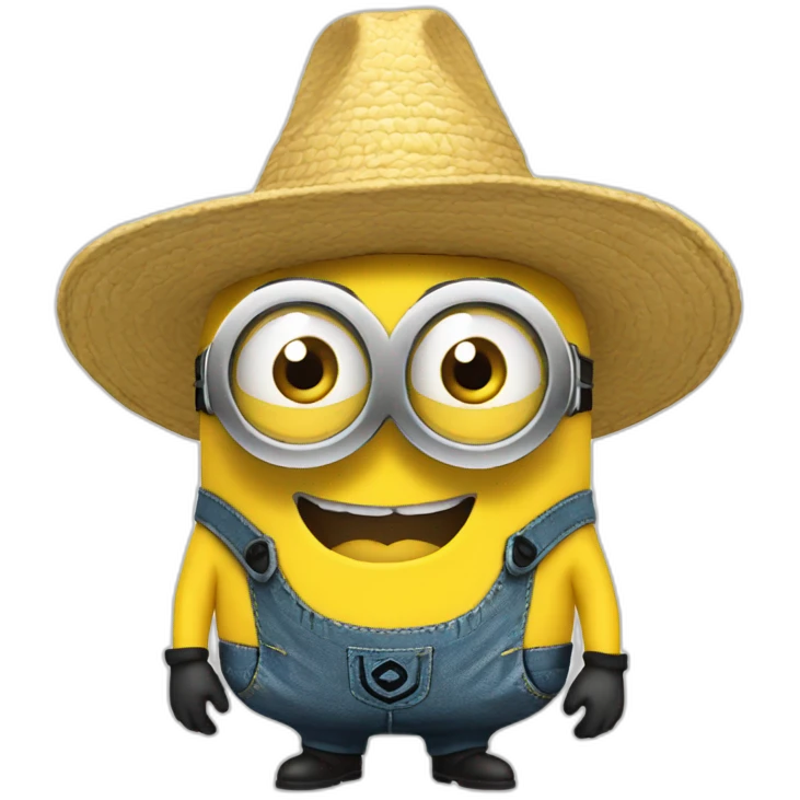 Minion con sombrero de copa emoji