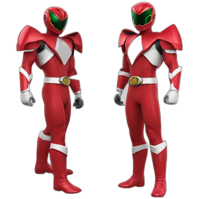Power rangers red mighty morphin emoji
