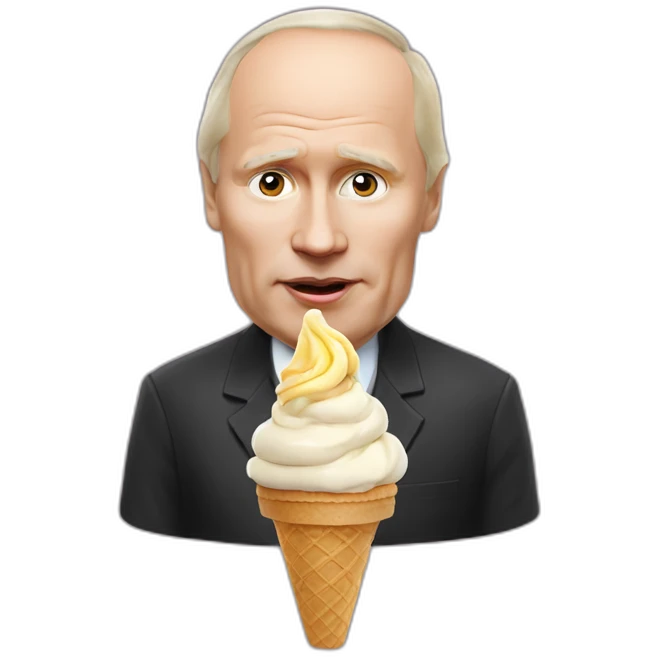 Vladimir poutine eat ice cream emoji