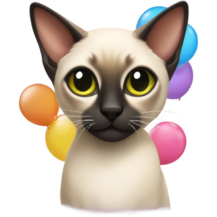 Rainbow Siamese holiday emoji