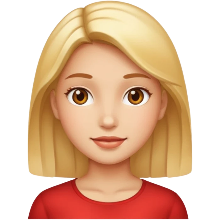 girl with shining face emoji