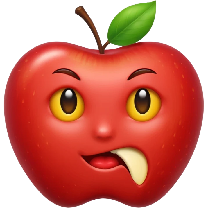 bitten apple emoji