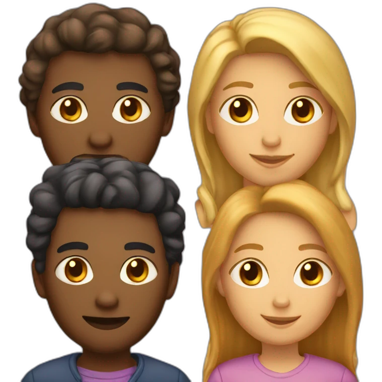 Une équipe de 4 personnes emoji