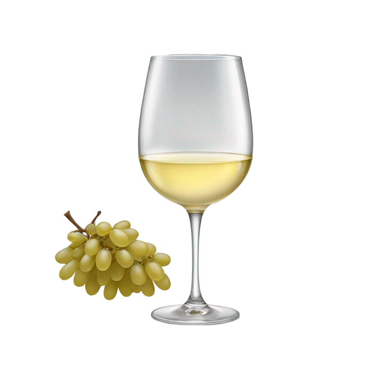 Fancy glass of white wine emoji