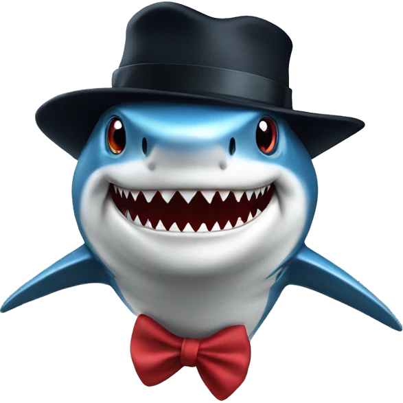 shark with top hat emoji