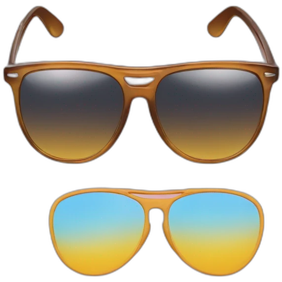 another pair of sunglasses over existing sunglasses emoji