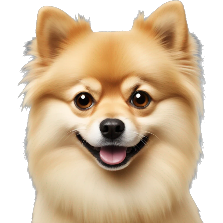 Pomeranian on drugs ￼ emoji