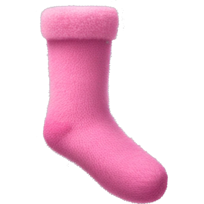 Fuzzy socks pink emoji