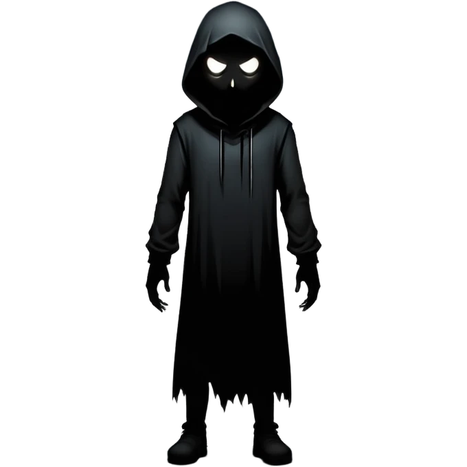An icon featuring a dark, eerie atmosphere with a spooky environment, inspired by horror games like Resident Evil. The design includes ominous lighting, creepy shadows, and a silhouette of a character in distress. Transparent background enhances the chilling vibe of the scene. emoji