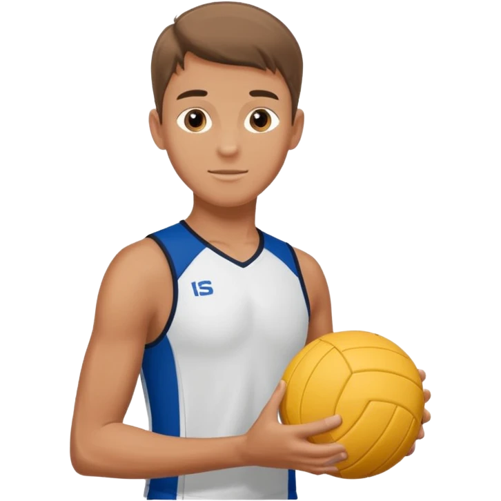 volleyball player, boy, Charles Kiraly with volleyball ball emoji