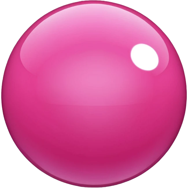 bright pink shiny spherical bead emoji