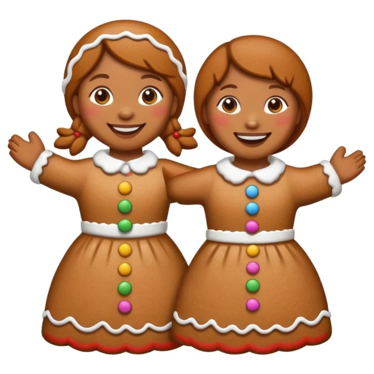 Gingerbread woman emoji