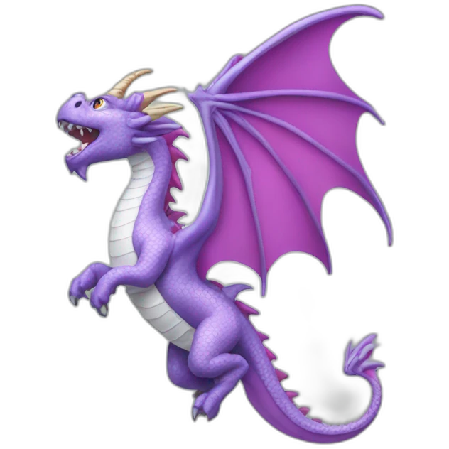 Dragon qui fait caca sur une licorne emoji