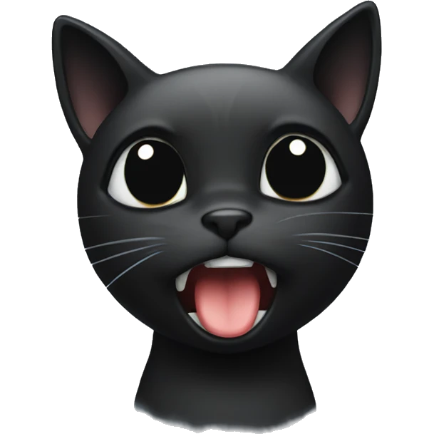 Black Cat crying emoji