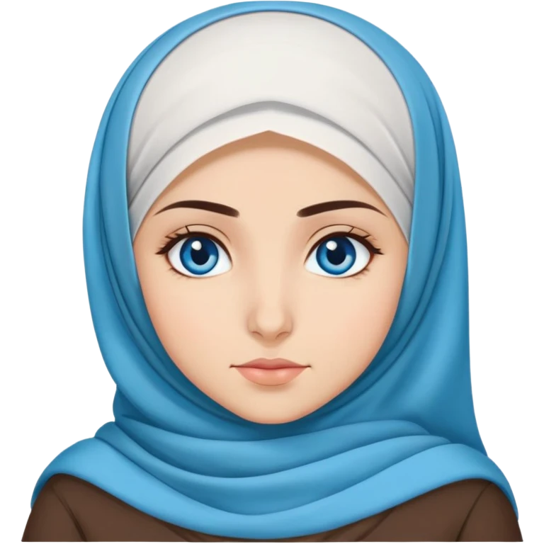 Turkish beautiful finish Konya girl blue eyes with hijab and says no  emoji