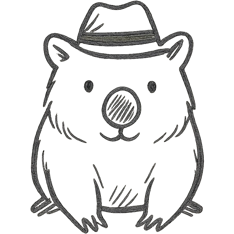 wombat in a hat emoji