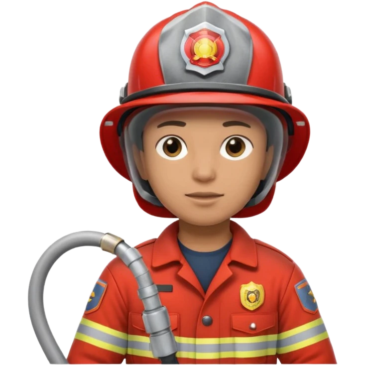 Bombeiro segurando mangueira emoji