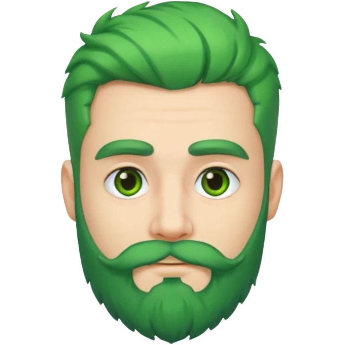 green hair and beard man emoji
