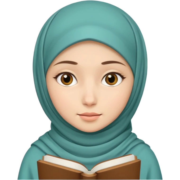 فتاة محجبه تدرس  emoji