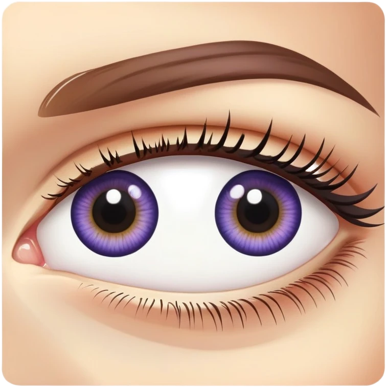 expressive human eyes with colorful iris emoji
