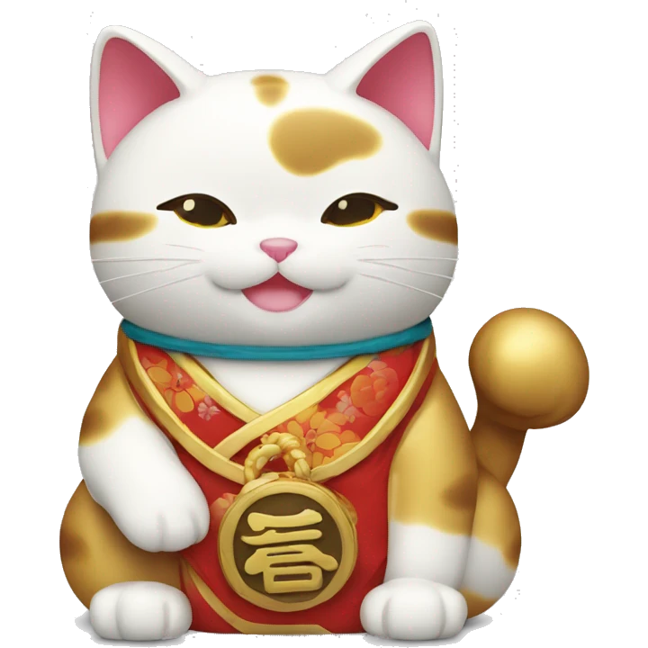 Chat porte bonheur japonais Maneki-neko emoji