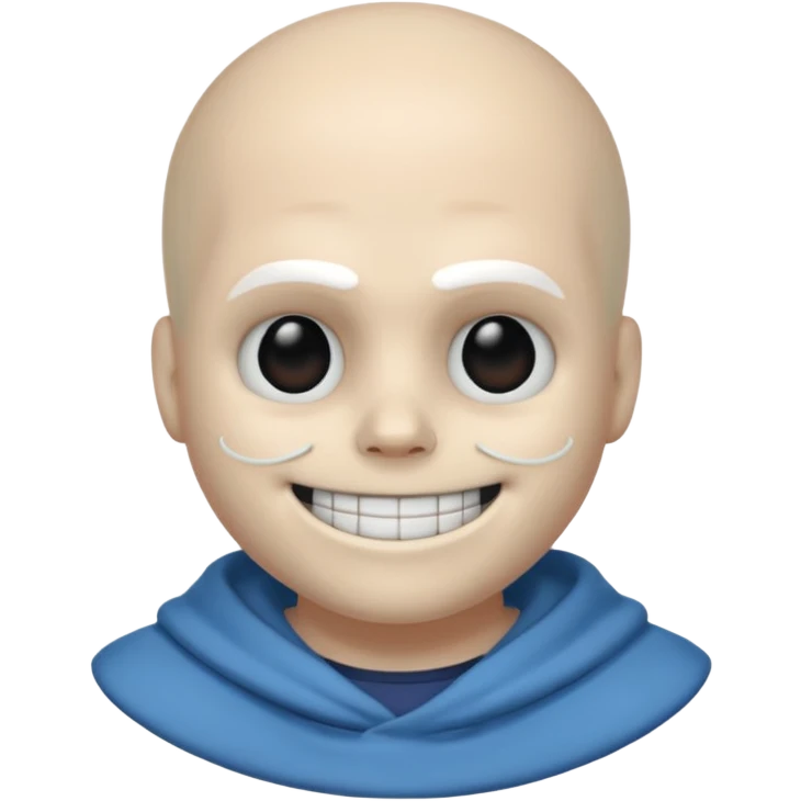 Sans from Undertale, just the face, both eyes normal emoji