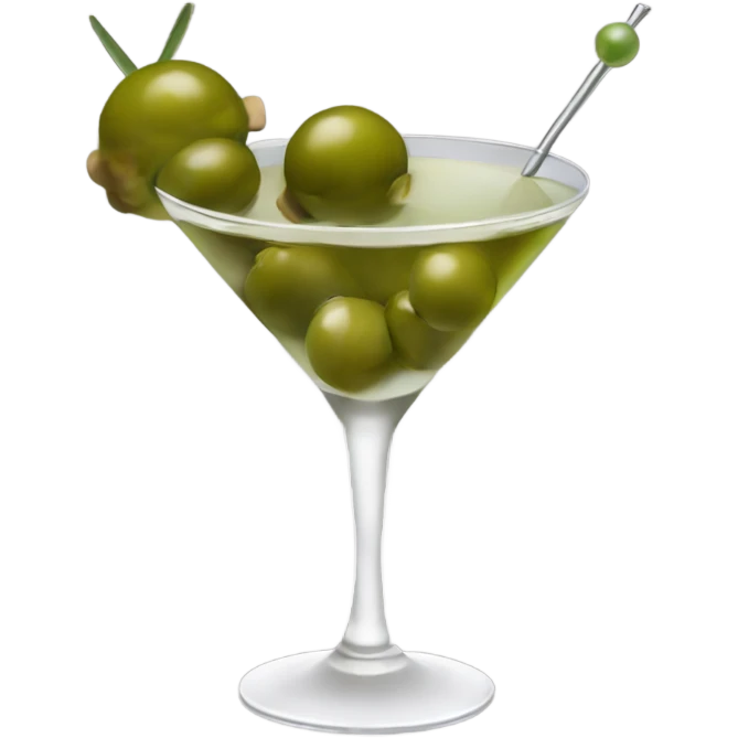 dirty martini with green olives in it emoji