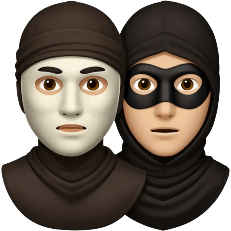 two robbers only face emoji