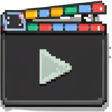 YouTube Studio badge with film slate and play button icon emoji