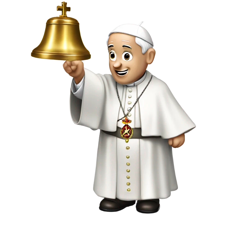 pope francis ringing bell emoji
