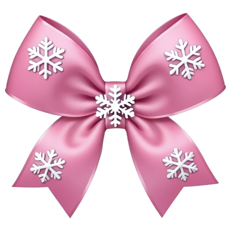 sakura bow with snowflake accents emoji