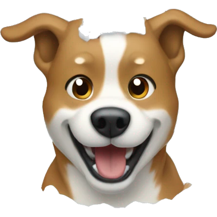 Sliding dog in a snow avalanche  emoji