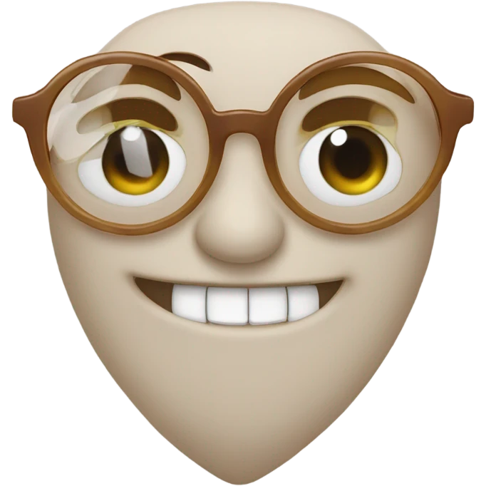 Heart glasses on smiling face  emoji