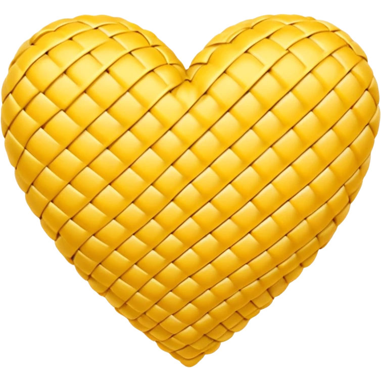 yellow heart with a woven texture emoji