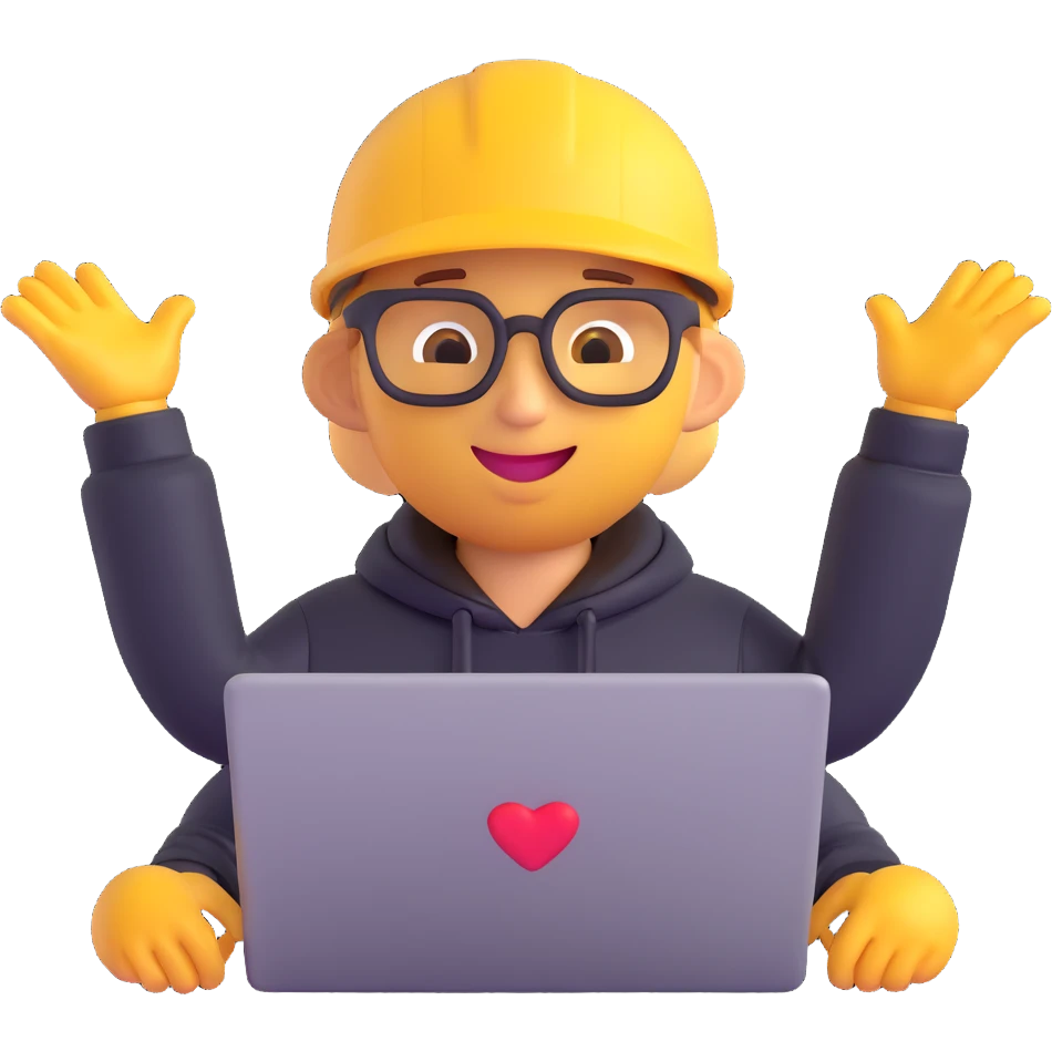 software developer emoji, person celebrating a successful code deployment emoji
