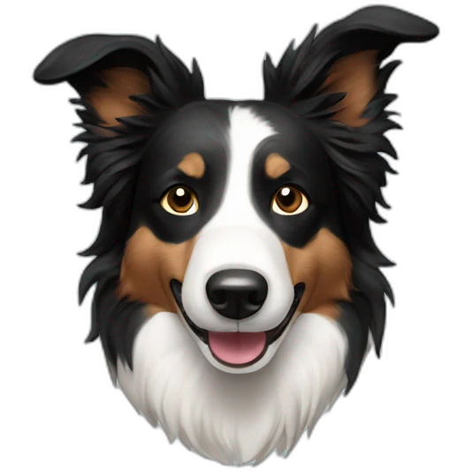 happy border collie emoji